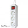 Мережевий подовжувач Defender S318 1.8 m 3 роз switch white (99233)