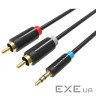 Кабель Vention 3.5 мм - 2хRCA (M/M), 2 м, Black (BCLBH)