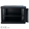 Шафа настінна GEAR 9U 19" 600x450x500 мм, + полка 19", black (GWMSN-9U-600-450)