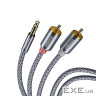 Кабель мультимедійний 3.5mm M to 2xRCA M 2.0m Essager (EYPZJ-MYA0H)