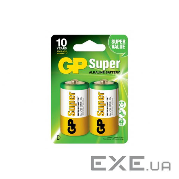 Батарейка Gp D Super Alkaline LR20 * 2 (13A-U2 / 4891199000003) (D/LR20 Alkaline 2шт)