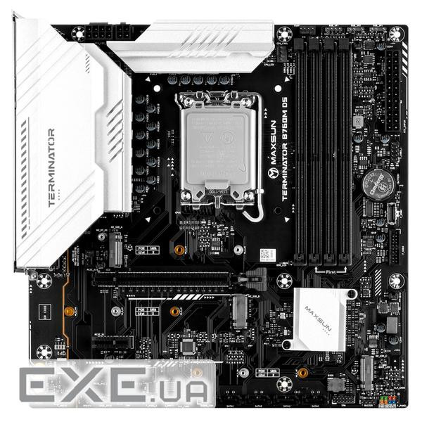 Мат.плата LGA1700, Maxsun Terminator B760M D5, B760, 4xDDR5, Int.Video(CPU) (MS-TERMINATOR B760M D5)