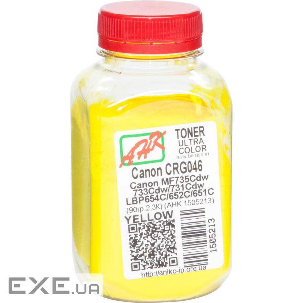 Тонер Canon LBP-650/MF-730, 90г Yellow AHK (1505213)