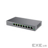 Grandstream GWN7711P, layer 2 Lite Cloud Managed Switch, 8x GbE RJ45, 4x PoE/PoE+ or +24VDC output m