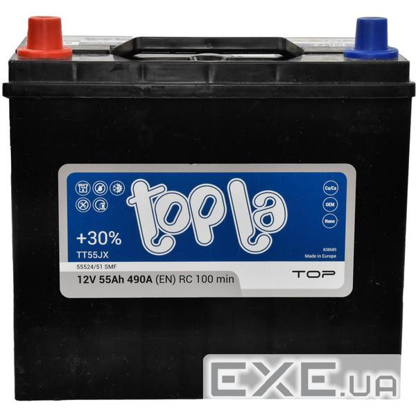 Акумулятор автомобільний Topla 55 Ah/12V Top/Energy Japan (118 355)