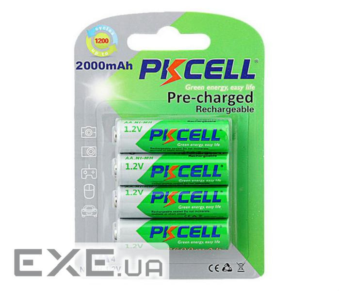 Акумулятор PkCell AA R6 NiMH 2000mAh * 4 (PC/AA2000-4B)