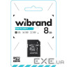 Карта пам'яті WIBRAND microSDHC 8GB Class 10 + SD-adapter (WICDHC10/8GB-A)
