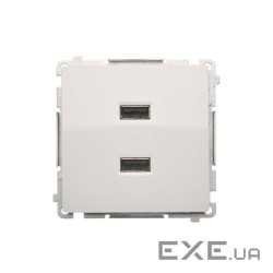 Зарядний пристрій 2хUSB тип A, 5V, 2.1A, Basic, білий (BMC2USB.01/11)