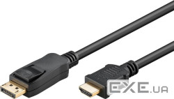 Кабель монітора-адаптер DisplayPort-HDMI M/M (HDMIекран) 1.0m,v1.2-v2.0 4K@60Hz D=5mm C (75.06.4839) ) 1.0m,v1.2-v2.0 4K