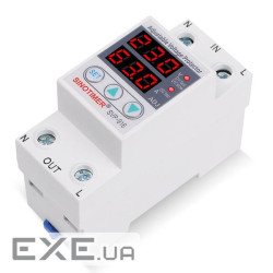 Захисне реле з контролем струму та напруги SVP-916, 63A, 220В, на DIN-рейку, 36х65х 85 (SVP-916-63A)