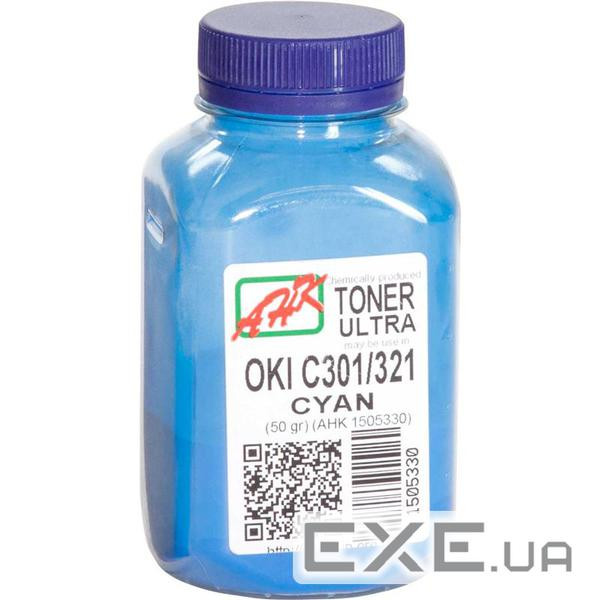 Тонер OKI C301/321, 50г Cyan AHK (1505330)