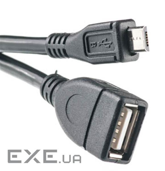 Перехідник OTG USB 2.0 AF to Micro 5P 0.5m PowerPlant (KD00AS1233)