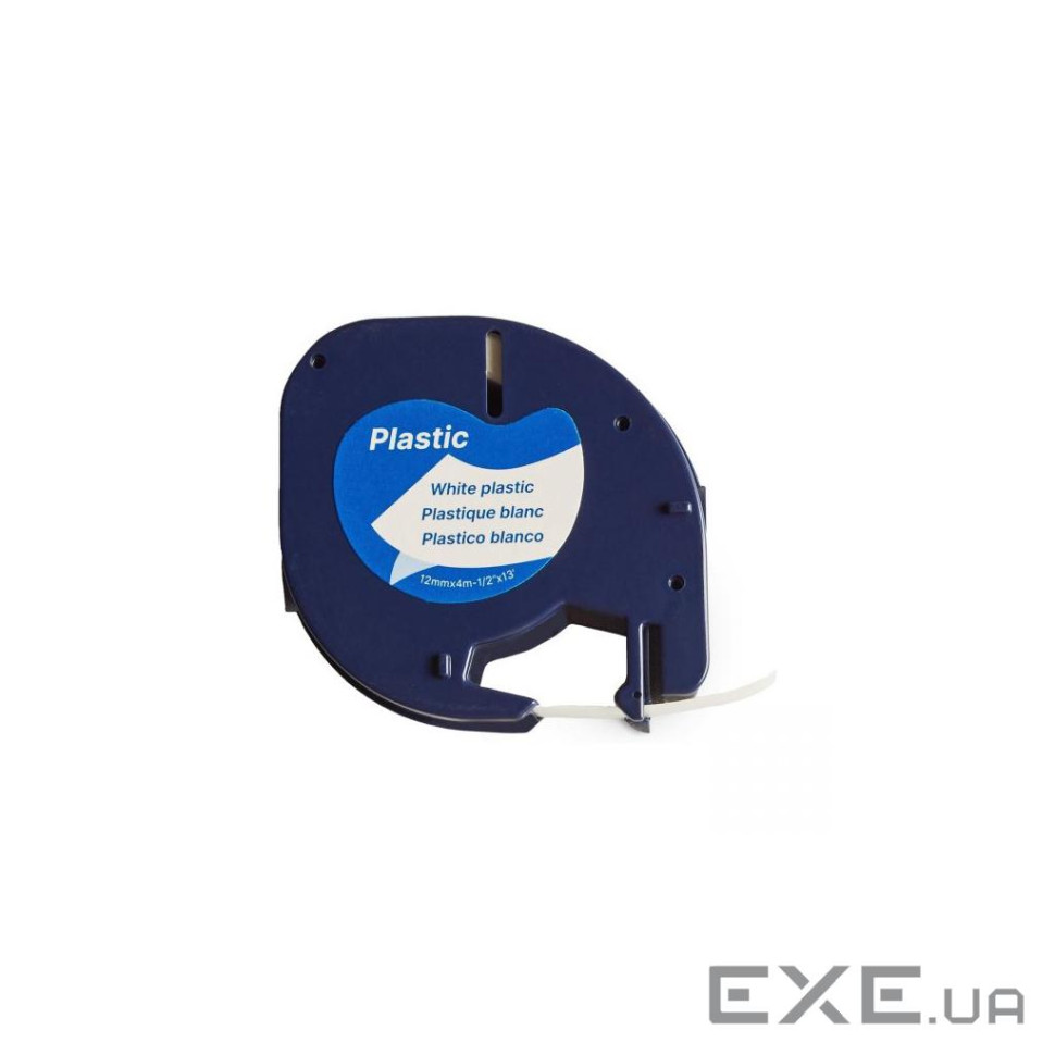 Стрічка для принтера етикеток UKRMARK RRL-D-91201-BK/WT, сумісна з DYMO 91201/S0721610, для (900669)