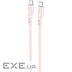 Кабель HOCO X97 Crystal Color Type-C to Type-C 60W 1м Light Pink (6931474799944)