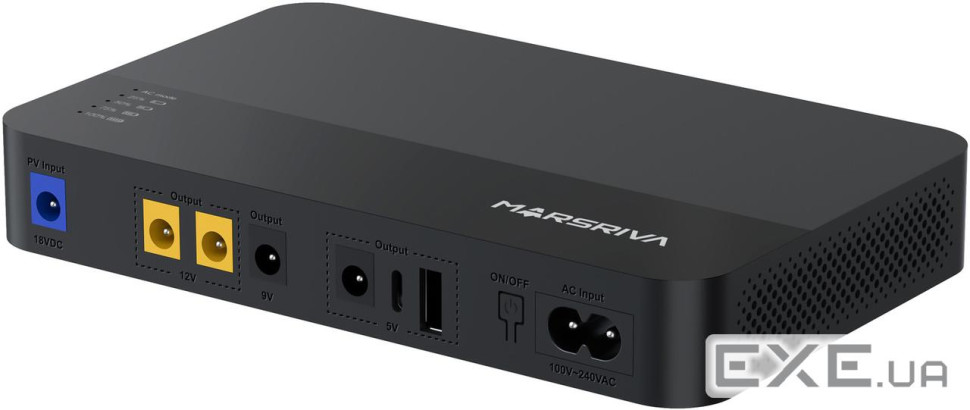 ДБЖ Marsriva DC Router UPS KP1EC 240VAC,4хDC+USB OUT, 2x5V/9V/2x12V 18W 8000mAh (30Wh) Li- (KP1ECV2)