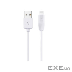 Дата кабель USB 2.0 AM to Lightning 2.0m 2.4A X1 white HOCO (6957531032014)