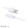 Дата кабель USB 2.0 AM to Lightning 2.0m 2.4A X1 white HOCO (6957531032014)