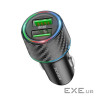 Зарядний пристрій BOROFONE 2xUSB QC3.0 36W car adapter black (6941991101205)