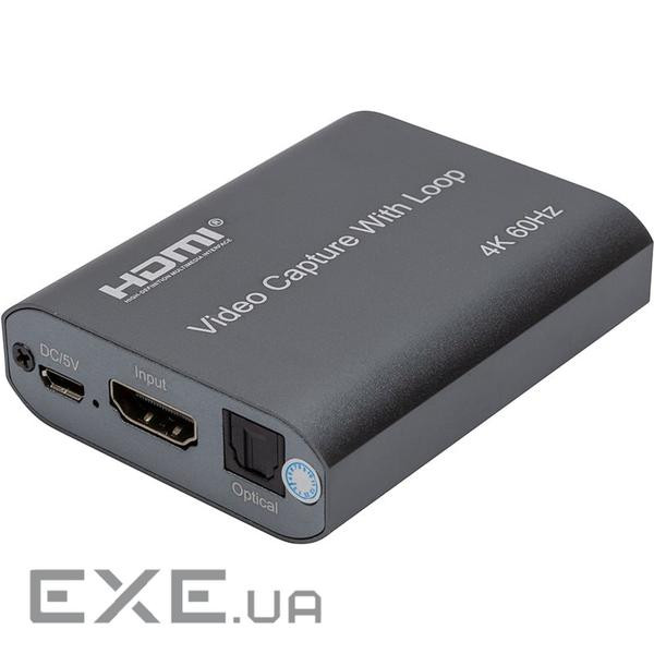 Пристрій відеозахоплення POWERPLANT HDVC7 HDMI USB2.0 4K/60Hz (CA914173)