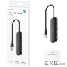 Хаб USB 3.0 Type-A -> 4хUSB 3.0 чорний Cudy (UH40A)