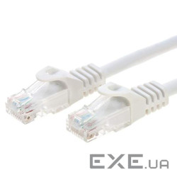 Патч корд PowerPlant cat.5e, UTP, 2 м, белый (CA911578)