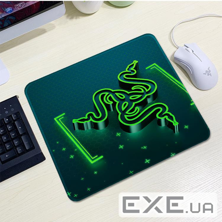 Килимок 200*240 тканинний RAZER 9, товщина 2 мм, колір Black / Green, Пакет (YT-RZ9) (YT-RZ9)