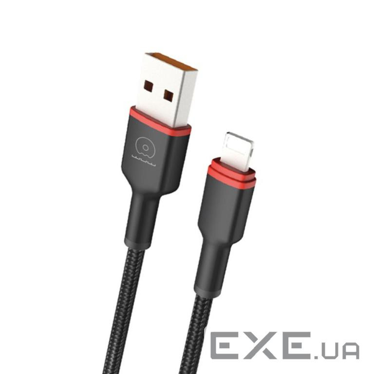 Кабель WUW-X203 USB Lightning 2,4А black (6972573336210)