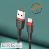 Кабель WUW-X203 USB Lightning 2,4А black (6972573336210)