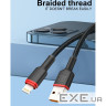 Кабель WUW-X203 USB Lightning 2,4А black (6972573336210)