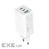 Зарядний пристрій ColorWay GaN Mini 65W PD Port PPS USB (USB-2C1A) white (CW-CHS058PD-WT)