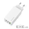 Зарядний пристрій ColorWay GaN Mini 65W PD Port PPS USB (USB-2C1A) white (CW-CHS058PD-WT)