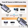 Кабель UGREEN DP125 DisplayPort to HDMI 2.0 4K@30Hz 1.5m Black (35841)