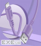 Дата кабель USB 2.0 AM to Lightning 1.0m soft silicone violet ColorWay (CW-CBUL044-PU)