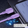 Дата кабель USB 2.0 AM to Lightning 1.0m soft silicone violet ColorWay (CW-CBUL044-PU)