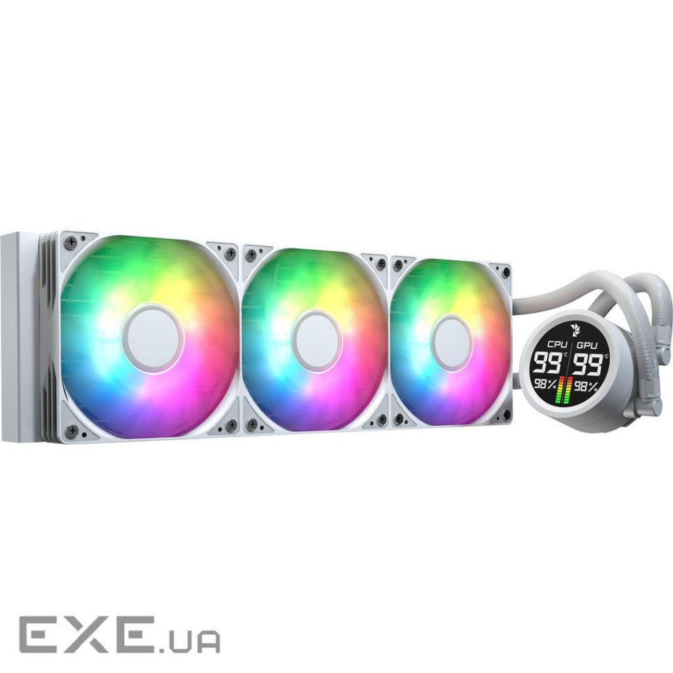 Система водяного охлаждения AeroCool Abyss L360R Digi White (ACLA-AD36117.21), Intel: 1851/1700/1200