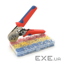 Кримпер HCS8 6-4A для обтиску кабельного наконечника, blue-red, набір кабельних н (HCS8 6-4A+VE1020) (HCS8 6-4A+VE1020)