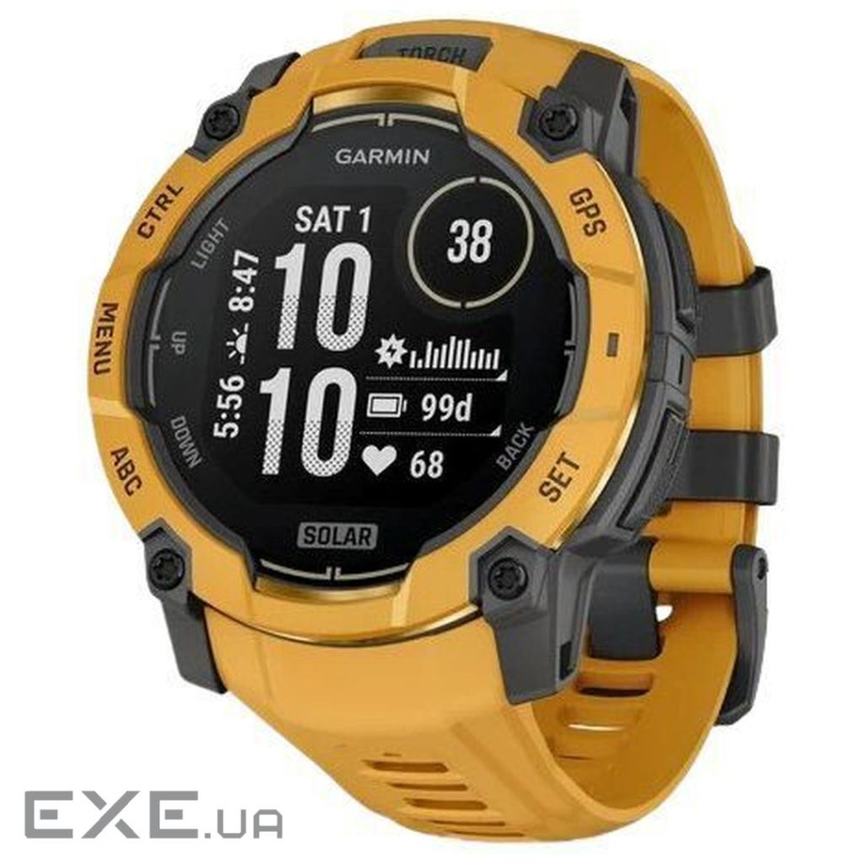 Смарт-годинник Garmin Instinct 3, 45mm, Solar, Sunburst with Sunburst/Gray Accents, G (010-02934-02)