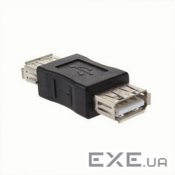 Перехідник обладнання USB2.0 A F/F,адаптер прямий,чорний (62.09.8069-1) (62.09.8069-1)