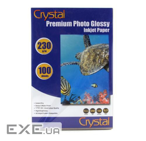 Фотопапір Crystal, глянсовий, A6 (10x15), 230 г/м2, 100 арк (GL-R6-230-100) (GL-R6-230-100)