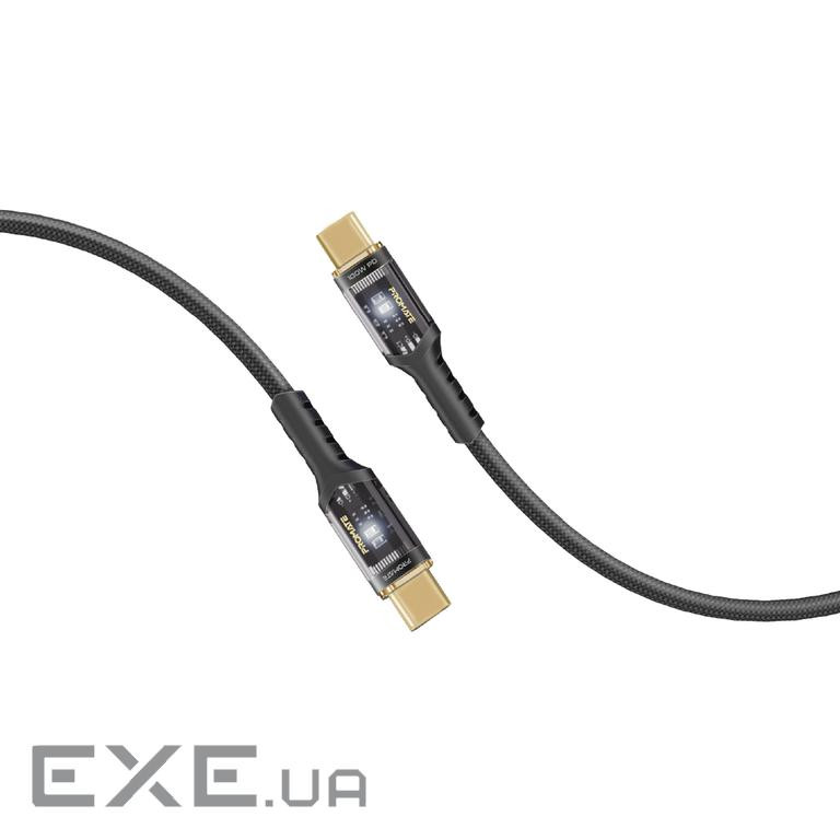 Дата кабель USB-C to USB-C 2.0m Promate (lucidline-cc200.black)