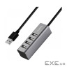 Концентратор HOCO USB 2.0 to 4xUSB Line machine HB1 Tarnish (6957531038139)