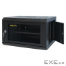 Шафа настінна GEAR 6U 19" 600x450x350 мм, + полка 19", black (GWMSN-6U-600-450)