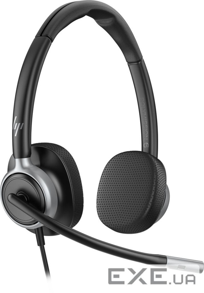 Гарнітура комп'ютерна стерео On-ear HP Poly Mission 625, USB-A USB-C, 2 x Uni-mic, AI nois (C01C6AA)