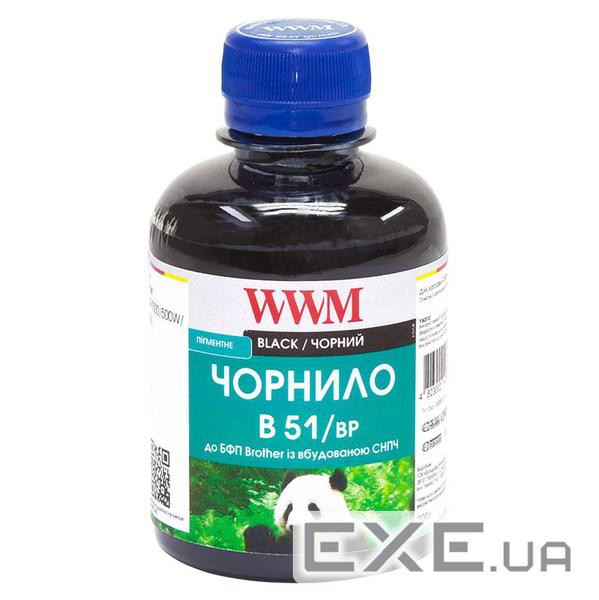 Чорнило WWM Brother DCP-T300/T500W/T700W 200г Black Pigmented (B51/BP)