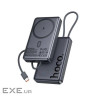 Батарея універсальна HOCO 10000 mAh Origen Dual PD/20W Magnetic with cable Type-C Met (Q44 / 714983)