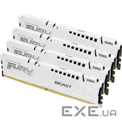 Модуль пам'яті KINGSTON FURY Beast White DDR5 5600MHz 128GB Kit 4x32GB (KF556C40BWK4-128)