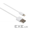 Дата кабель USB 2.0 AM to Lightning PVC 1m white Vinga (VCPDCL1W)