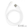 Дата кабель USB 2.0 AM to Lightning PVC 1m white Vinga (VCPDCL1W)