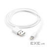 Дата кабель USB 2.0 AM to Lightning PVC 1m white Vinga (VCPDCL1W)