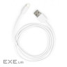 Дата кабель USB 2.0 AM to Lightning PVC 1m white Vinga (VCPDCL1W)